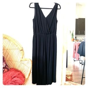 Madewell Black Surplice Jumpsuit